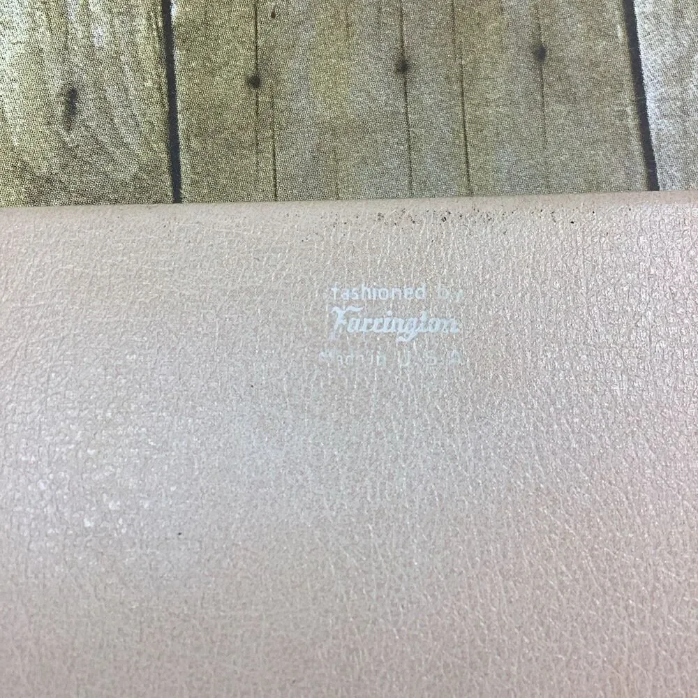 Vintage Farrington Pink Jewelry Box Sunburst Made In USA 7